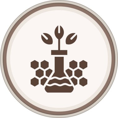 Çevre bilimci Glyph kahverengi çember. Web Kullanımı için Vektör İllüstrasyonu