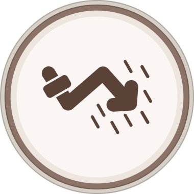 Glyph kahverengi daire eğilimi. Web Kullanımı için Vektör İllüstrasyonu