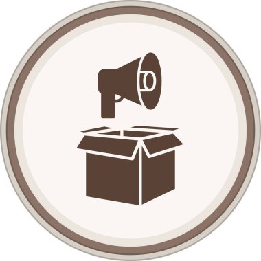 Marketing Glyph brown circle. Vector Illustration For Web Use