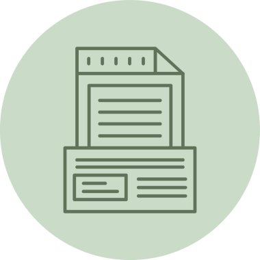 Yeşil Çember arşivi. Web Kullanımı için Vektör İllüstrasyonu