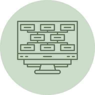 Flowchart green Circle. Vector Illustration For Web Use