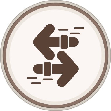 Sembol kahverengi çember. Web Kullanımı için Vektör İllüstrasyonu