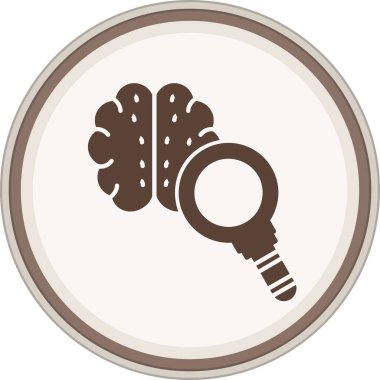 Self Awareness Glyph brown circle. Vector Illustration For Web Use