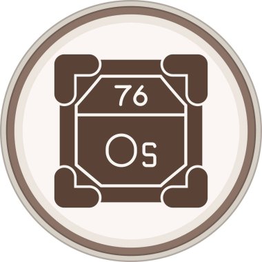 Osmium Glyph kahverengi çember. Web Kullanımı için Vektör İllüstrasyonu