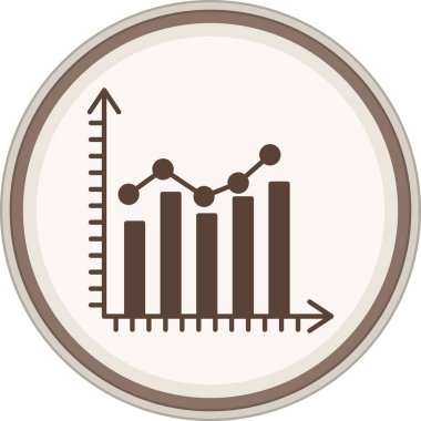 Analitik kabartma kahverengi daire. Web Kullanımı için Vektör İllüstrasyonu