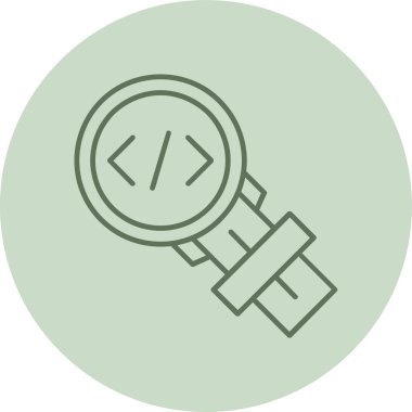 Coding green Circle. Vector Illustration For Web Use
