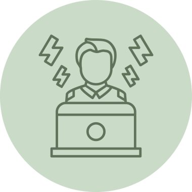 Stress green Circle. Vector Illustration For Web Use