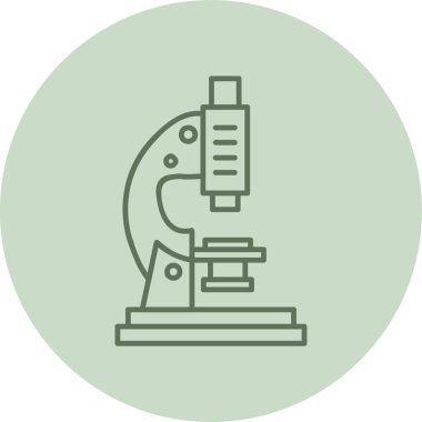 Mikroskop yeşil daire. Web Kullanımı için Vektör İllüstrasyonu