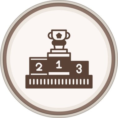 Rekabet sembolü kahverengi daire. Web Kullanımı için Vektör İllüstrasyonu