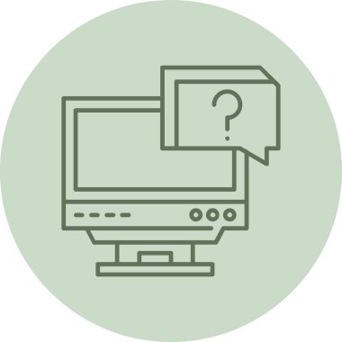 Question green Circle. Vector Illustration For Web Use