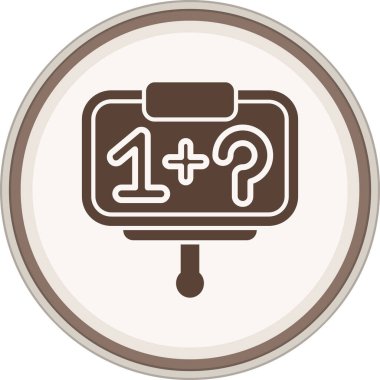 Glyph kahverengi çemberi sorgula. Web Kullanımı için Vektör İllüstrasyonu