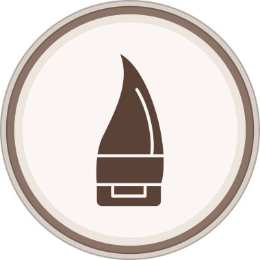 Aloe Vera Glyph brown circle. Vector Illustration For Web Use