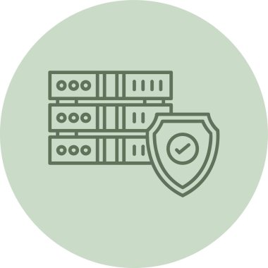 Server green Circle. Vector Illustration For Web Use