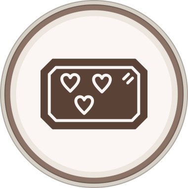 Glyph kahverengi daireyi çerçevele. Web Kullanımı için Vektör İllüstrasyonu