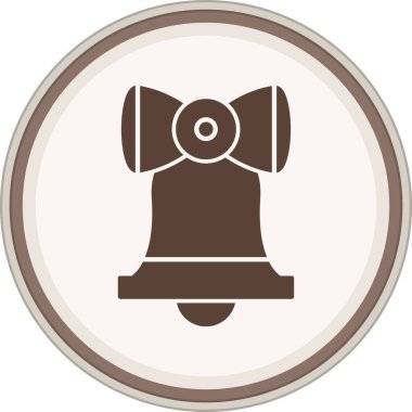 Noel Çanı Kahverengi Çember. Web Kullanımı için Vektör İllüstrasyonu