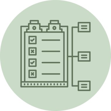 Yeşil Çember görevi. Web Kullanımı için Vektör İllüstrasyonu