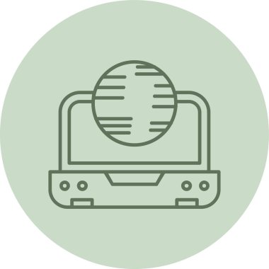 Research green Circle. Vector Illustration For Web Use