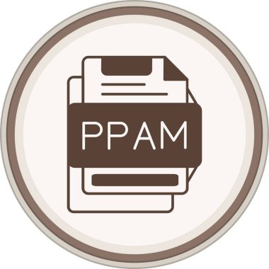 PPAM Glyph kahverengi daire. Web Kullanımı için Vektör İllüstrasyonu