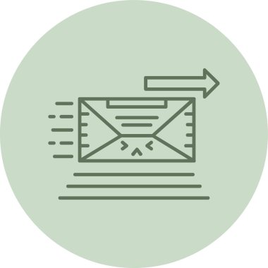 Yeşil Çember 'i gönderin. Web Kullanımı için Vektör İllüstrasyonu