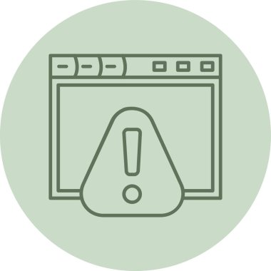 Yeşil Çember 'i uyarın. Web Kullanımı için Vektör İllüstrasyonu