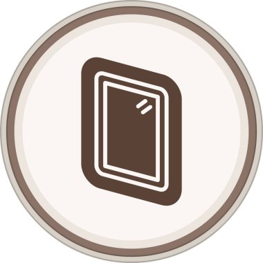 Frame Glyph brown circle. Vector Illustration For Web Use