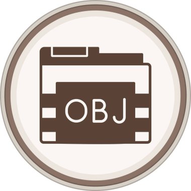 Obj Dizini Glyph kahverengi çember. Web Kullanımı için Vektör İllüstrasyonu