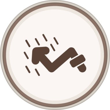 Glyph kahverengi çemberi değiştir. Web Kullanımı için Vektör İllüstrasyonu