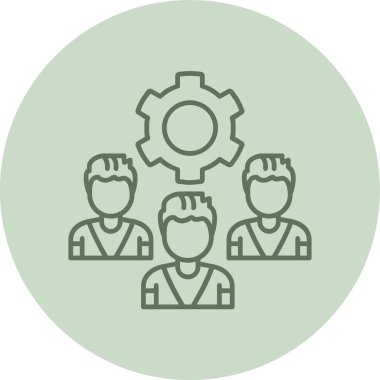 Kullanıcı Yeşil Çember 'e bindi. Web Kullanımı için Vektör İllüstrasyonu