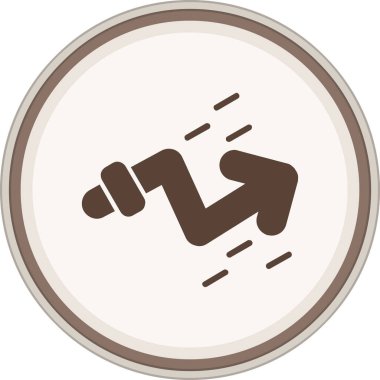 Glyph kahverengi daire eğilimi. Web Kullanımı için Vektör İllüstrasyonu