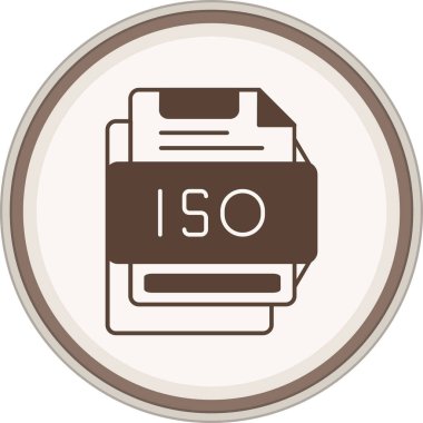 ISO Glyph kahverengi çember. Web Kullanımı için Vektör İllüstrasyonu