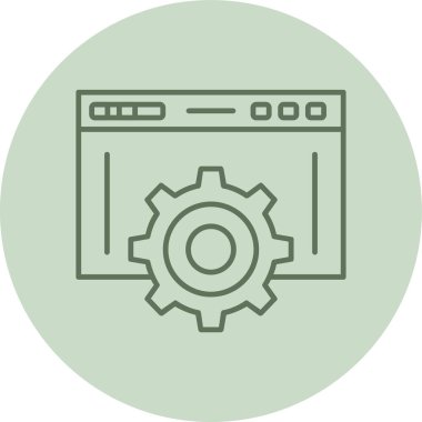 Ağ yeşili daire. Web Kullanımı için Vektör İllüstrasyonu