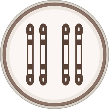 Cotton Swab Glyph brown circle. Vector Illustration For Web Use