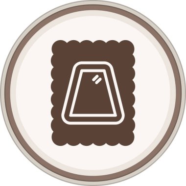 Glyph kahverengi daireyi çerçevele. Web Kullanımı için Vektör İllüstrasyonu