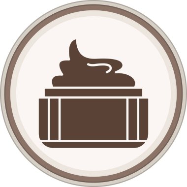 Saç Maskesi Kahverengi Çember. Web Kullanımı için Vektör İllüstrasyonu