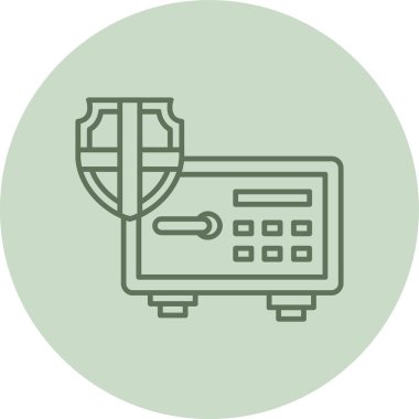 Money Deposit green Circle. Vector Illustration For Web Use