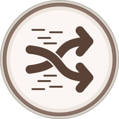 Glyph kahverengi daireyi döndür. Web Kullanımı için Vektör İllüstrasyonu