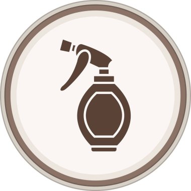 Su püskürtme kabartması kahverengi daire. Web Kullanımı için Vektör İllüstrasyonu