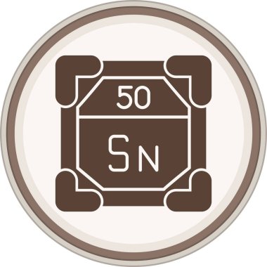 Tin Glyph kahverengi daire. Web Kullanımı için Vektör İllüstrasyonu