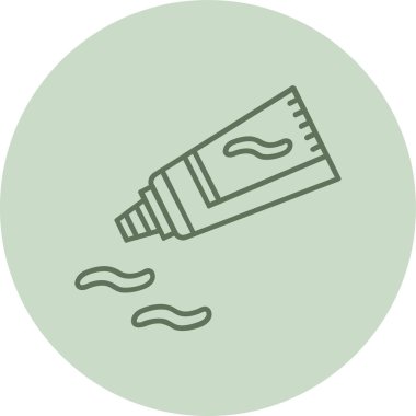 Diş macunu yeşil daire. Web Kullanımı için Vektör İllüstrasyonu