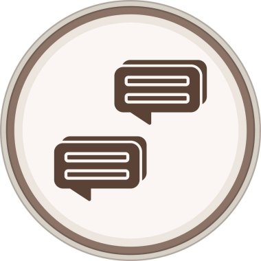 Communications Glyph brown circle. Vector Illustration For Web Use