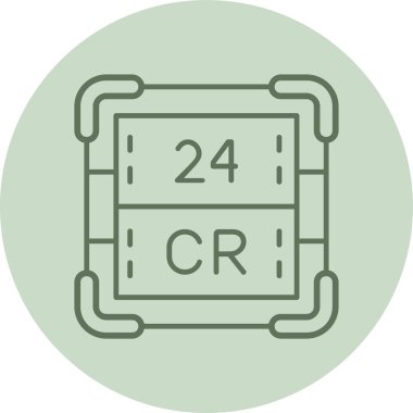 Krom yeşili daire. Web Kullanımı için Vektör İllüstrasyonu