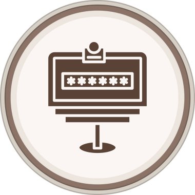 Active Sessions Glyph brown circle. Vector Illustration For Web Use