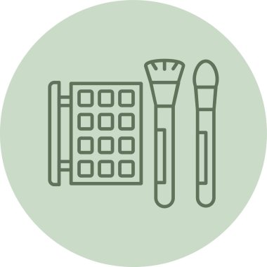 Göz Gölgesi Yeşil Çember. Web Kullanımı için Vektör İllüstrasyonu