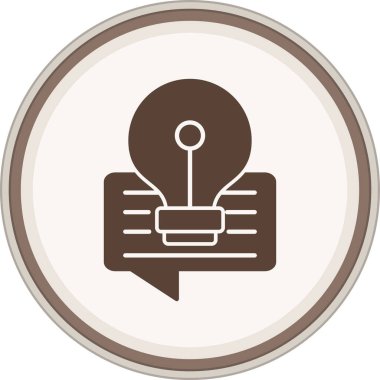 Tips Glyph kahverengi daire. Web Kullanımı için Vektör İllüstrasyonu