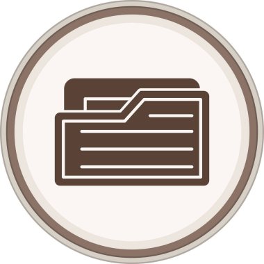 Dizin Glyph kahverengi çember. Web Kullanımı için Vektör İllüstrasyonu