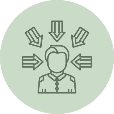 Yeşil Daire 'ye terfi ettim. Web Kullanımı için Vektör İllüstrasyonu