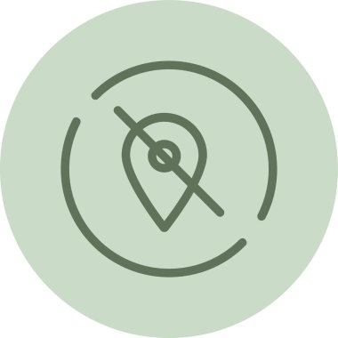 Konum-nokta-yeşil daire. Web Kullanımı için Vektör İllüstrasyonu