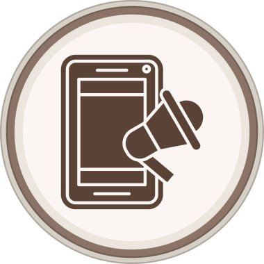 Web Glyph kahverengi çember. Web Kullanımı için Vektör İllüstrasyonu