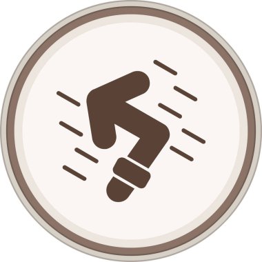 Zıplayan kahverengi çember. Web Kullanımı için Vektör İllüstrasyonu