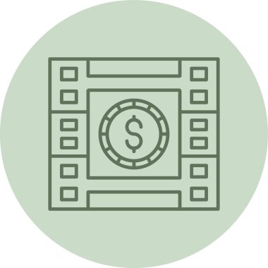 Reel green Circle. Vector Illustration For Web Use